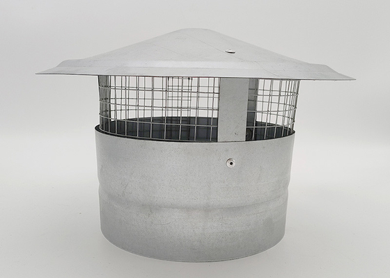 Galwanizowane okrągłe przewody wentylacyjne dachowe z zakryciem sieciowym 200 mm szerokości górnej