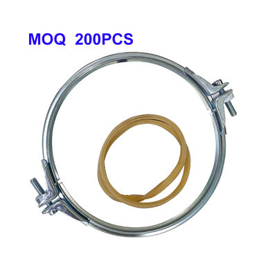 Wytrzymałe zaciski do rur z regulowaną grubością uszczelki i dwuczęściową konstrukcją do systemów odpylania w SUS304