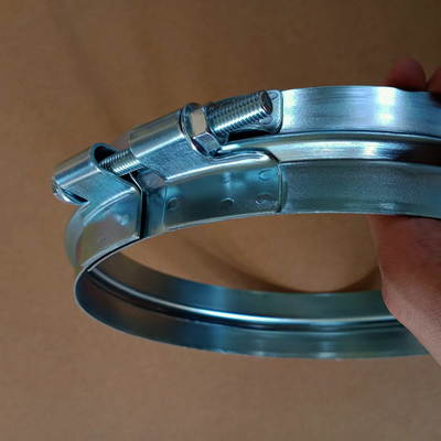 Przewód wentylacyjny Metalowy Stalowy Zgalwanizowany Rurociąg Bolt Wide Clamp