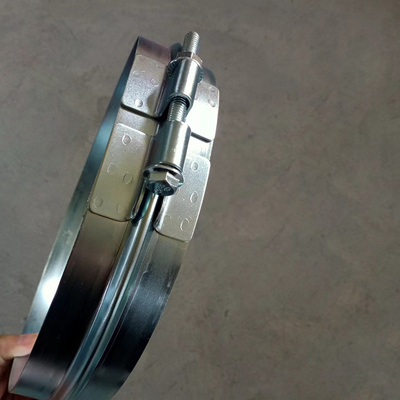 Przewód wentylacyjny Metalowy Stalowy Zgalwanizowany Rurociąg Bolt Wide Clamp