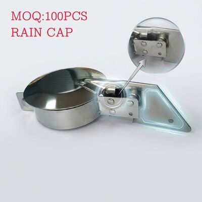 4 Inch 1.5mm Thick Stainless Exhaust Rain Cap with Silicone Seal Flapper Exhaust Flapper Cap for Truck Generator Stack