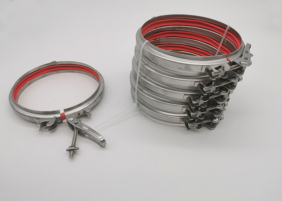 Stalowe zaciski do rur ze stali 304 typu 125 mm ze stali nierdzewnej z gumą